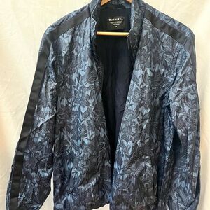 Athleta Woman’s  Floral Track Jacket - Black and Blue